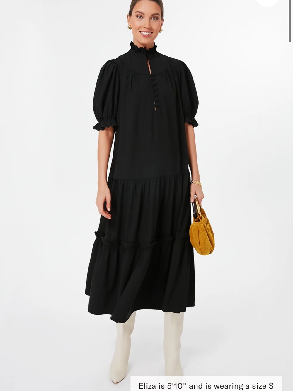 POMANDER PLACE Black Selena Maxi Dress Medium $168